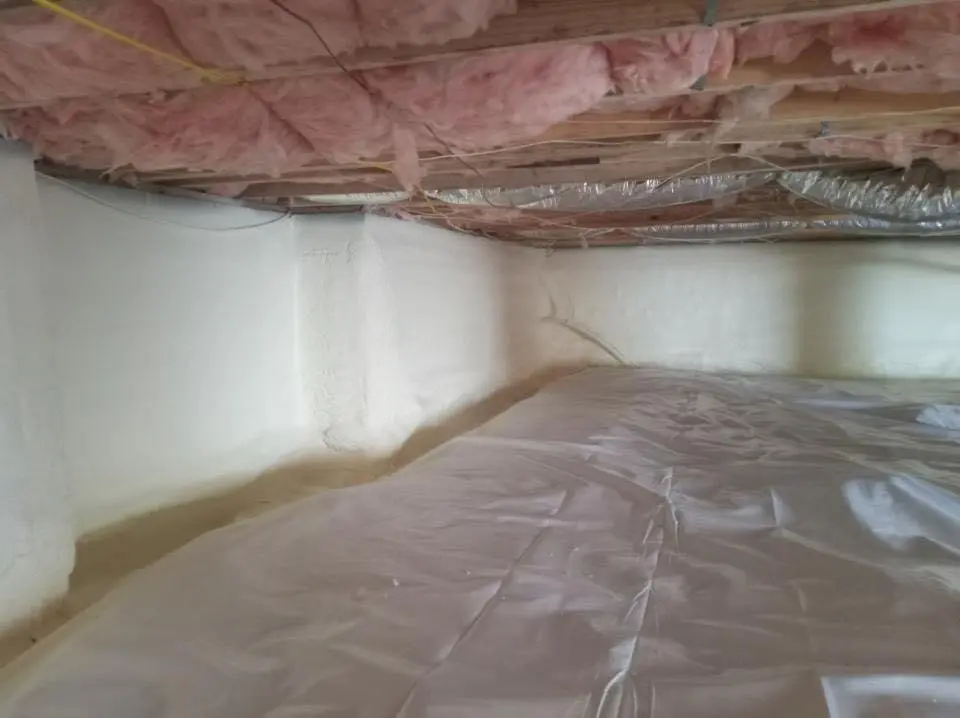 Crawl space encapsulation with closed-cell spray foam for Attic Insulation in Sunnyvale